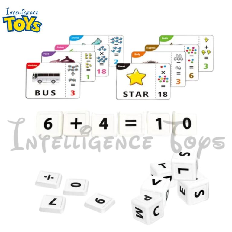 2 in 1 Word & Maths Learning Kit – 32 Cards