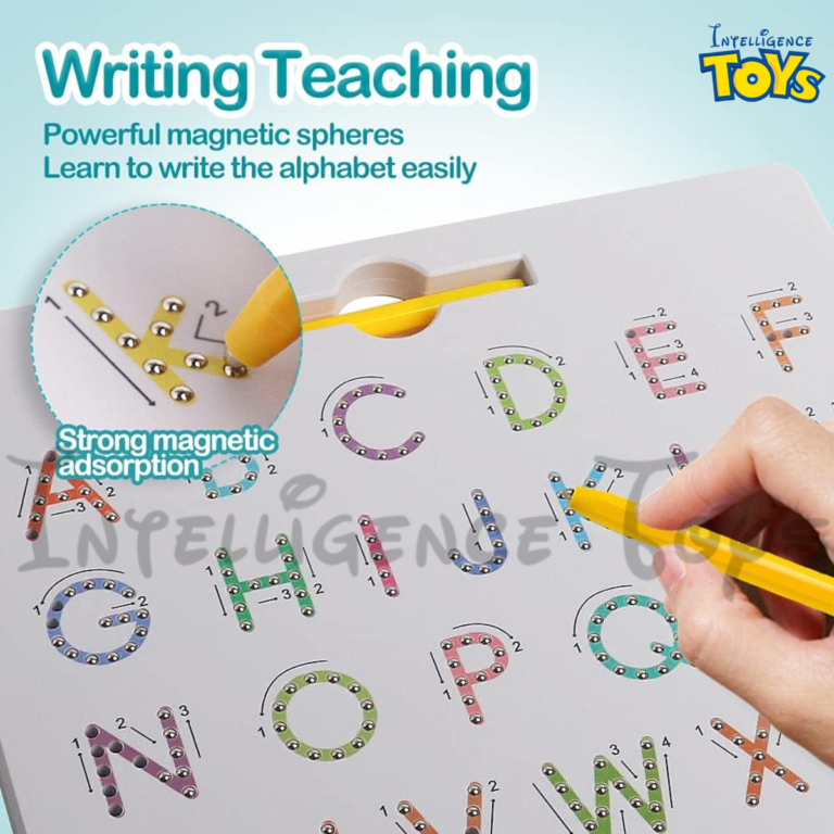 Magnetic Letter Board Tracing Board Reading Writing with Pen (4)