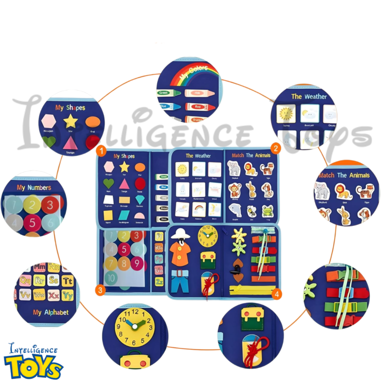 Busy Montessori Kit Sensory Book with 8 sides (4)