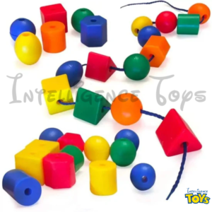 Geometrical Shape Lacing Beads - Plastic 20+ pieces