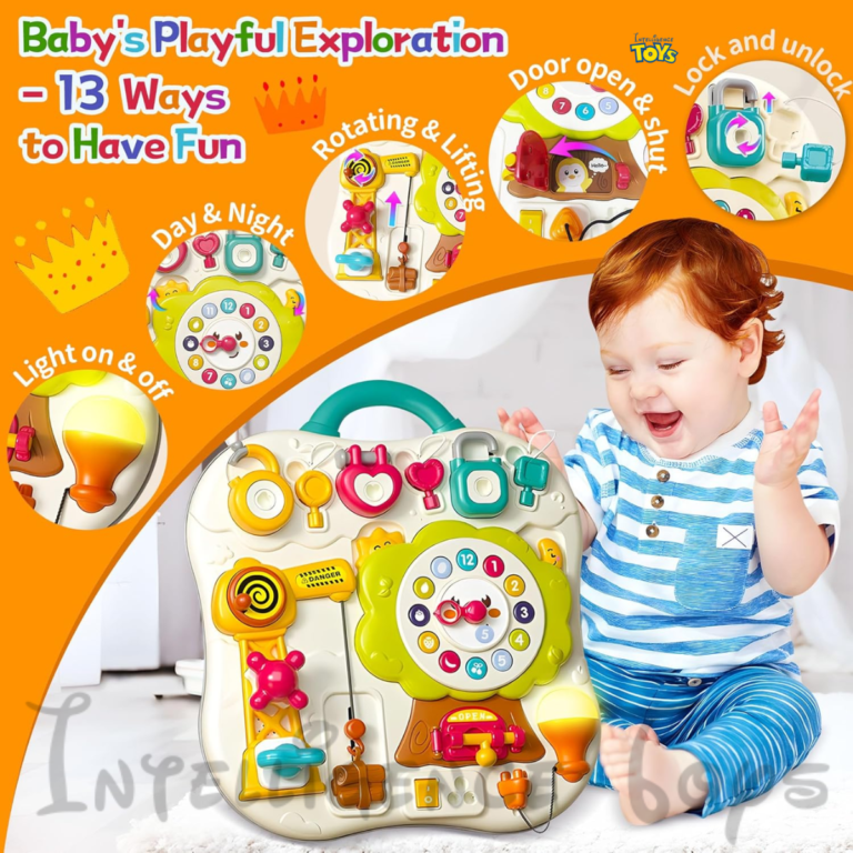Montessori Multifunction Exploration Busy Board Learning (4)